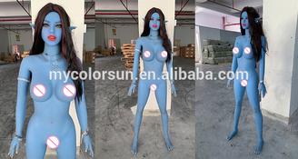 Factory sell 158cm lifelike Avatar Blue skin color big breasts Elf sex doll by Automatic Woman